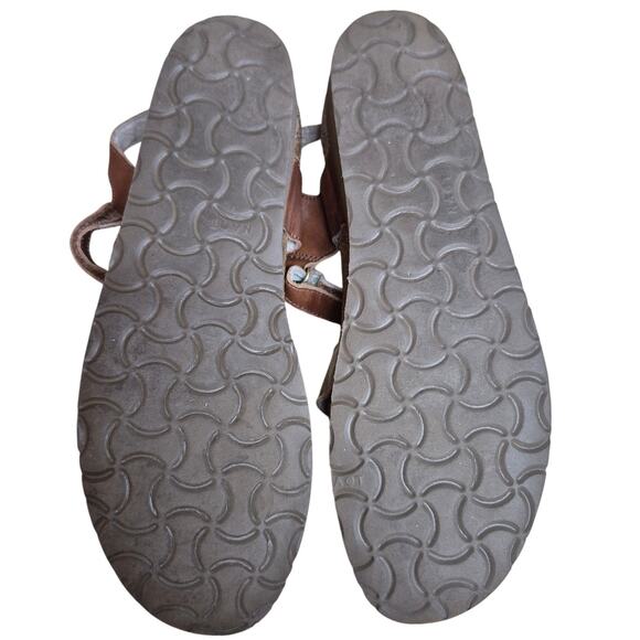 NAOT Brown Tan Leather Sophia Strappy Slingback Sandals Shoes Women's 9 9 1/2 - Picture 3 of 5